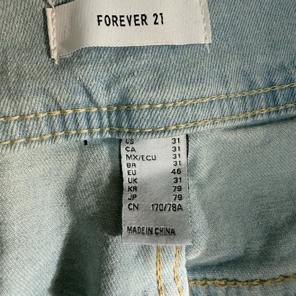 FOREVER 21 Light Blue Women's Jeans, size 31/12 - Picture 10 of 12